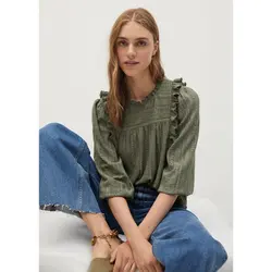 خرید بلوز یقه گرد زنانه منگو کد 67582 | فروشگاه اینترنتی بانی استایل