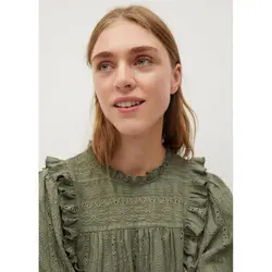 خرید بلوز یقه گرد زنانه منگو کد 67582 | فروشگاه اینترنتی بانی استایل