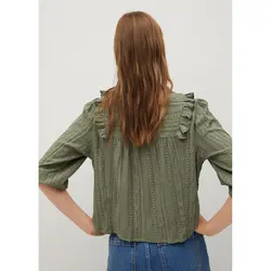 خرید بلوز یقه گرد زنانه منگو کد 67582 | فروشگاه اینترنتی بانی استایل