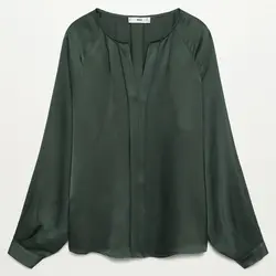 خرید بلوز ساتن زنانه منگو کد 67464 | فروشگاه اینترنتی بانی استایل