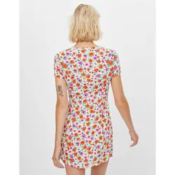 خرید پیراهن کوتاه گلدار زنانه برشکا کد 66325 | فروشگاه اینترنتی بانی استایل