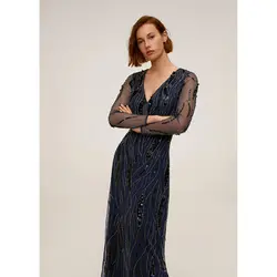 خرید پیراهن بلند پولکی زنانه منگو کد 68300 | فروشگاه اینترنتی بانی استایل