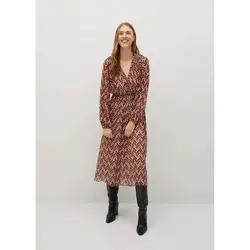 خرید پیراهن طرح دار زنانه منگو کد 68251 | فروشگاه اینترنتی بانی استایل