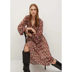 خرید پیراهن طرح دار زنانه منگو کد 68251 | فروشگاه اینترنتی بانی استایل