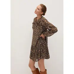 خرید پیراهن کوتاه گلدار زنانه منگو کد 68204 | فروشگاه اینترنتی بانی استایل