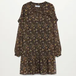 خرید پیراهن کوتاه گلدار زنانه منگو کد 68204 | فروشگاه اینترنتی بانی استایل