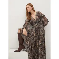 خرید پیراهن پلیسه دار زنانه منگو کد 68129 | فروشگاه اینترنتی بانی استایل