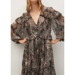 خرید پیراهن پلیسه دار زنانه منگو کد 68129 | فروشگاه اینترنتی بانی استایل