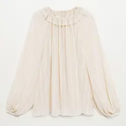 خرید بلوز یقه گرد زنانه منگو کد 67397 | فروشگاه اینترنتی بانی استایل