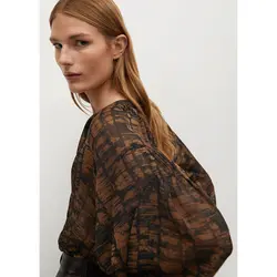 خرید بلوز طرح دار زنانه منگو کد 67234 | فروشگاه اینترنتی بانی استایل