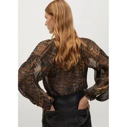 خرید بلوز طرح دار زنانه منگو کد 67234 | فروشگاه اینترنتی بانی استایل