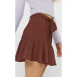 خرید دامن کوتاه زنانه استرادیواریوس کد 65089 | فروشگاه اینترنتی بانی استایل