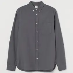 خرید پیراهن آکسفورد مردانه اچ اند ام کد 61065 | فروشگاه اینترنتی بانی استایل