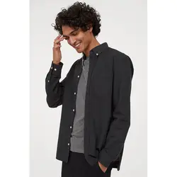 خرید پیراهن آکسفورد مردانه اچ اند ام کد 60972 | فروشگاه اینترنتی بانی استایل