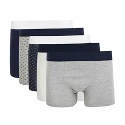 خرید شورت باکسر مردانه بسته 5 عددی دفکتو کد 60888 | بانی استایل