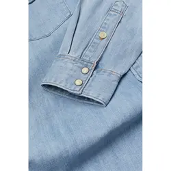 خرید پیراهن جین آستین بلند مردانه اچ اند ام کد 61264 | بانی استایل