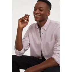 خرید پیراهن آکسفورد مردانه اچ اند ام کد 61214 | فروشگاه اینترنتی بانی استایل