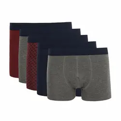 خرید شورت باکسر مردانه بسته 5 عددی دفکتو کد 60756 | بانی استایل