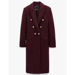 خرید پالتو پشمی زنانه زارا کد 55113 | فروشگاه اینترنتی بانی استایل