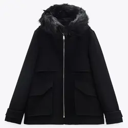 خرید کلپشن کلاه دار زنانه زارا کد 54794 | فروشگاه اینترنتی بانی استایل