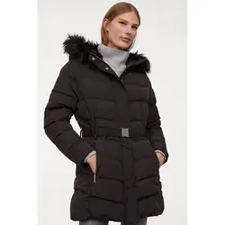 خرید کاپشن کلاه دار زنانه اچ اند ام کد 54213 | فروشگاه اینترنتی بانی استایل