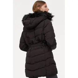 خرید کاپشن کلاه دار زنانه اچ اند ام کد 54213 | فروشگاه اینترنتی بانی استایل