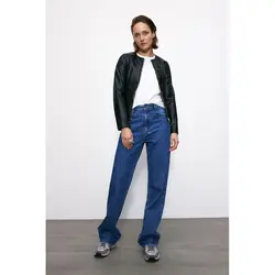 خرید کاپشن چرم زنانه زارا کد 47802 | فروشگاه اینترنتی بانی استایل