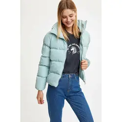 خرید کاپشن یقه ایستاده زنانه دفکتو کد 45590 | فروشگاه اینترنتی بانی استایل