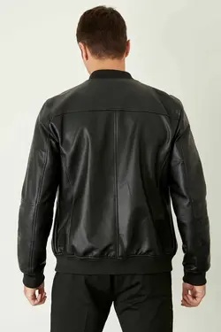خرید کاپشن چرم مردانه دفکتو کد 44758 | بانی استایل