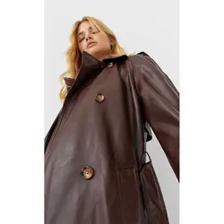 خرید بارانی بلند زنانه استرادیواریوس کد 40215 | فروشگاه اینترنتی بانی استایل