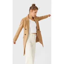 خرید پالتو پشمی زنانه استرادیواریوس کد 40115 | فروشگاه اینترنتی بانی استایل