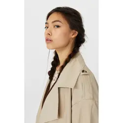 خرید بارانی یقه برگردان زنانه استرادیواریوس کد 40097 | بانی استایل