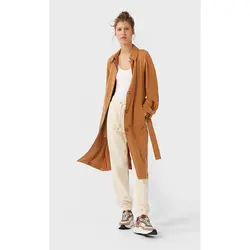 خرید بارانی بلند زنانه استرادیواریوس کد 40087 | فروشگاه اینترنتی بانی استایل