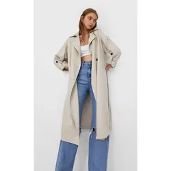 خرید بارانی بلند زنانه استرادیواریوس کد 39920 | فروشگاه اینترنتی بانی استایل