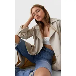 خرید بارانی بلند زنانه استرادیواریوس کد 39920 | فروشگاه اینترنتی بانی استایل