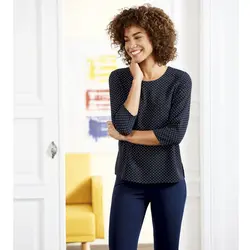 خرید بلوز خال‌ خالی زنانه اسمارا کد 30032 | فروشگاه اینترنتی بانی استایل