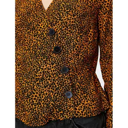 خرید شومیز یقه هفت طرح دار زنانه کوتون کد 12290 | فروشگاه اینترنتی بانی استایل