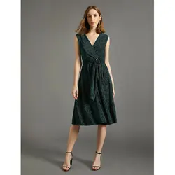 خرید پیراهن میدی یقه هفت زنانه کوتون کد 12367 | فروشگاه اینترنتی بانی استایل