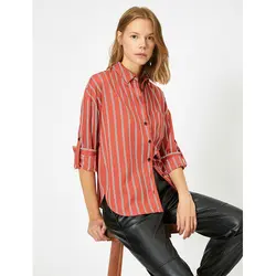 خرید شومیز راه راه زنانه کوتون کد 12256 | فروشگاه اینترنتی بانی استایل