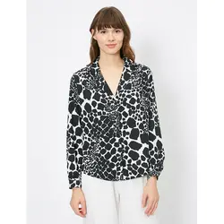 خرید شومیز یقه هفت طرح دار زنانه کوتون کد 12213 | فروشگاه اینترنتی بانی استایل