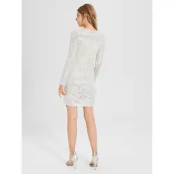 خرید پیراهن ساتن پولکی یقه هفت ال سی وایکیکی کد 10790 | فروشگاه اینترنتی بانی استایل