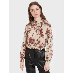 خرید بلوز ساتن طرح دار زنانه ال سی وایکیکی کد 10699 | فروشگاه اینترنتی بانی استایل