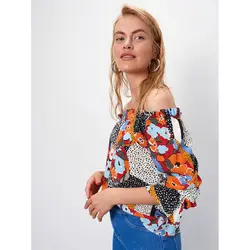 خرید بلوز یقه باز زنانه ال سی وایکیکی کد 10689 | فروشگاه اینترنتی بانی استایل