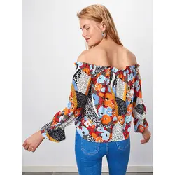 خرید بلوز یقه باز زنانه ال سی وایکیکی کد 10689 | فروشگاه اینترنتی بانی استایل