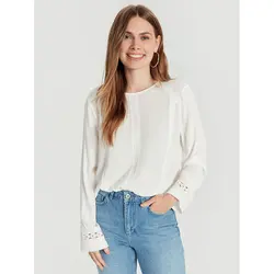 خرید بلوز ویسکوز یقه گرد زنانه ال سی وایکیکی کد 10599 | فروشگاه اینترنتی بانی استایل