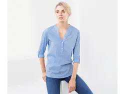 خرید شومیز نخی آستین بلند زنانه چیبو Tchibo کد 9556 | فروشگاه اینترنتی بانی استایل