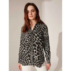 خرید تونیک طرحدار زنانه ال سی وایکیکی کد 11357 | فروشگاه اینترنتی بانی استایل