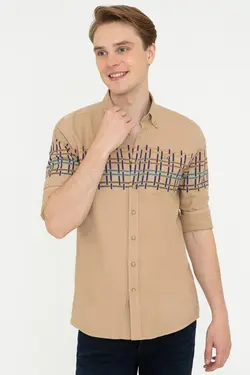 خرید پیراهن طرح دار مردانه یو اس پولو کد 229093 | بانی استایل