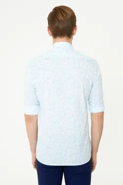 خرید پیراهن طرح دار مردانه یو اس پولو کد 229728 | بانی استایل