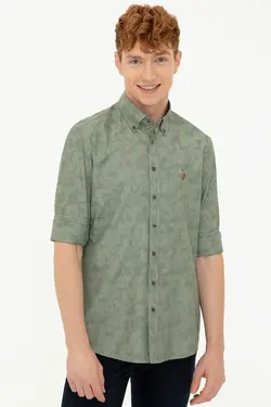 خرید پیراهن طرح دار مردانه یو اس پولو کد 228573 | بانی استایل